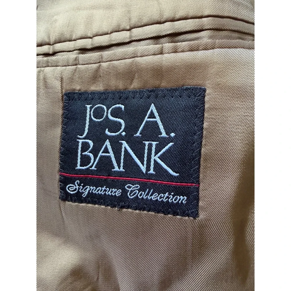 Jos. A. Bank Signature Coll Tan Wool Blazer Sport Coat 2 Button 44 RG Portly